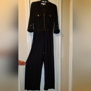 Medium Women's Black Jumpsuit with Pockets